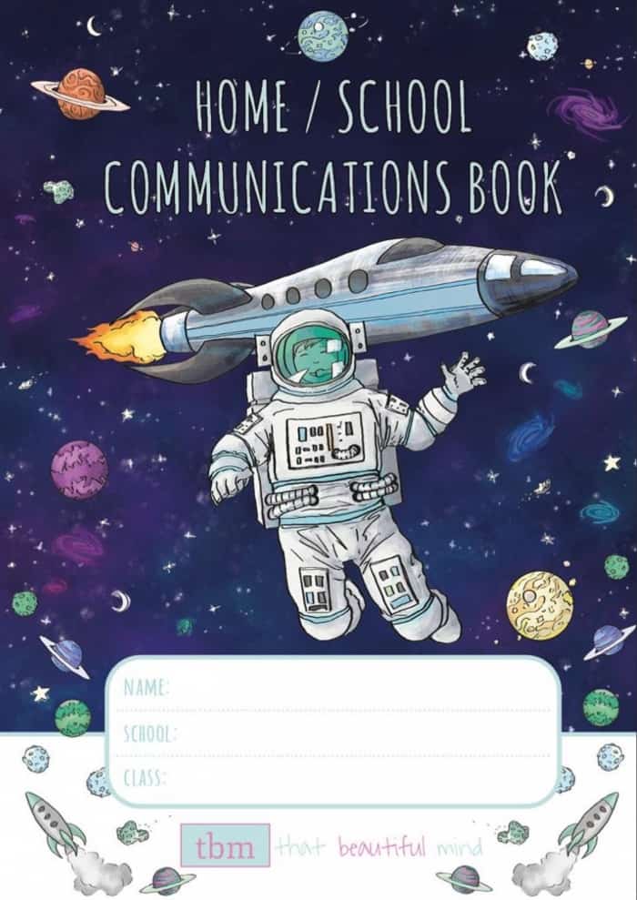 home school communications book space edition